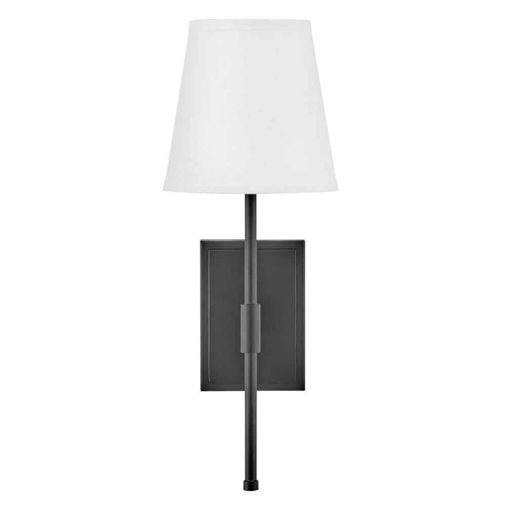 Beale Fabric Shade Sconce Black