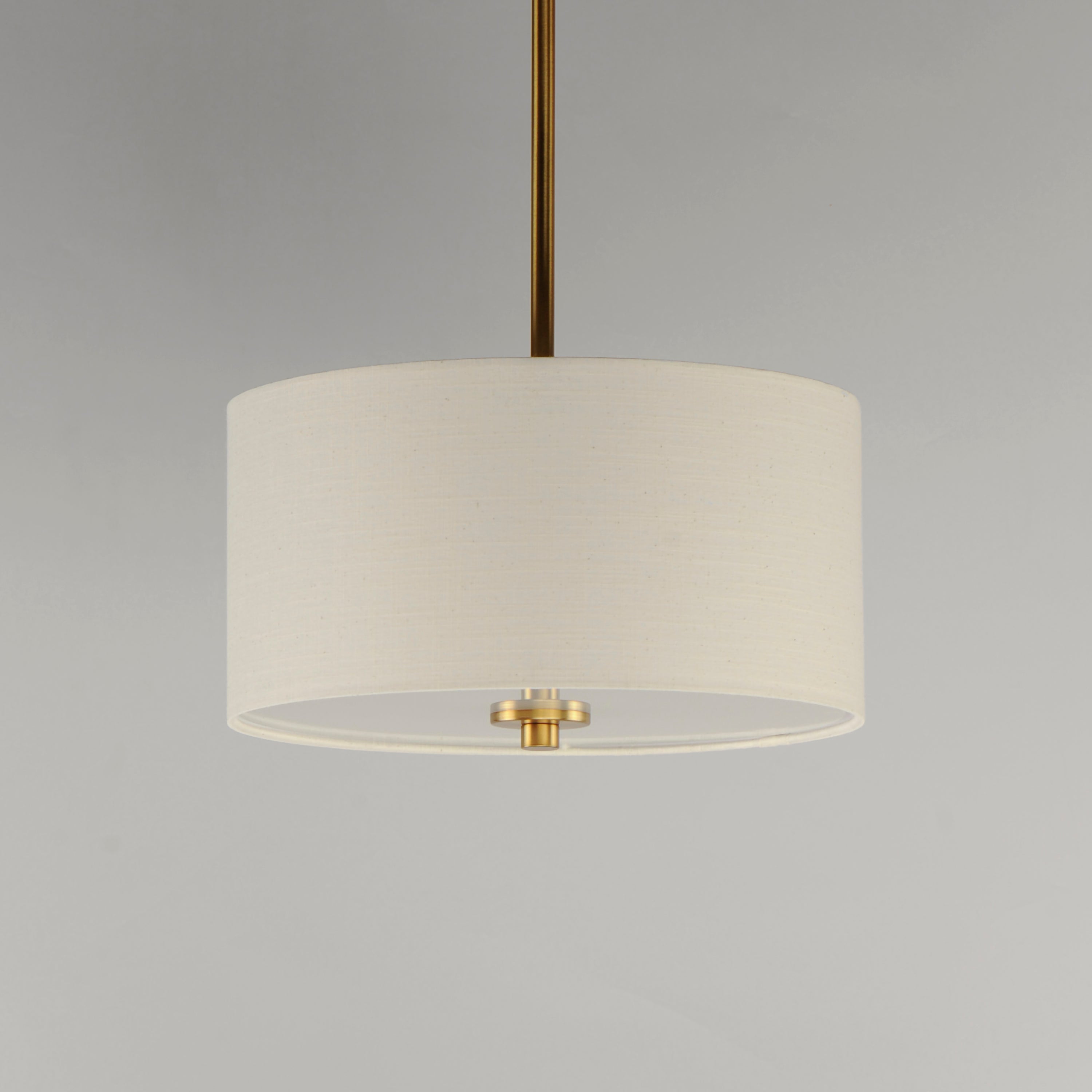 Bongo 2 Light Pendant/Semi Flush Mount Brass