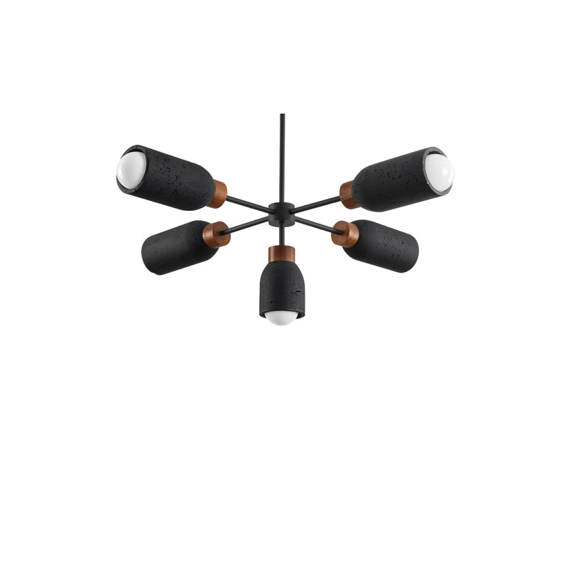 Pompeii 5 Light Pendant Black