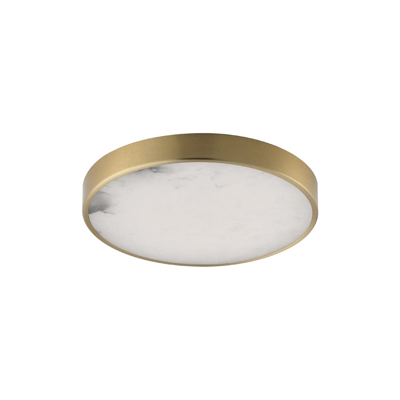 Slab Flush Mount Alabaster/Brass