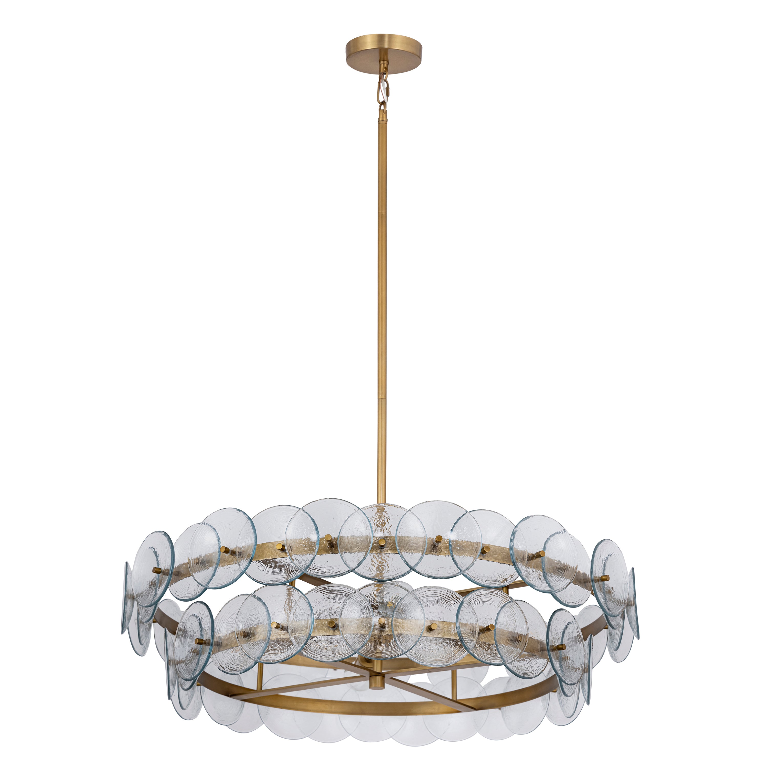 Loren 6 Light Chandelier Weathered Brass