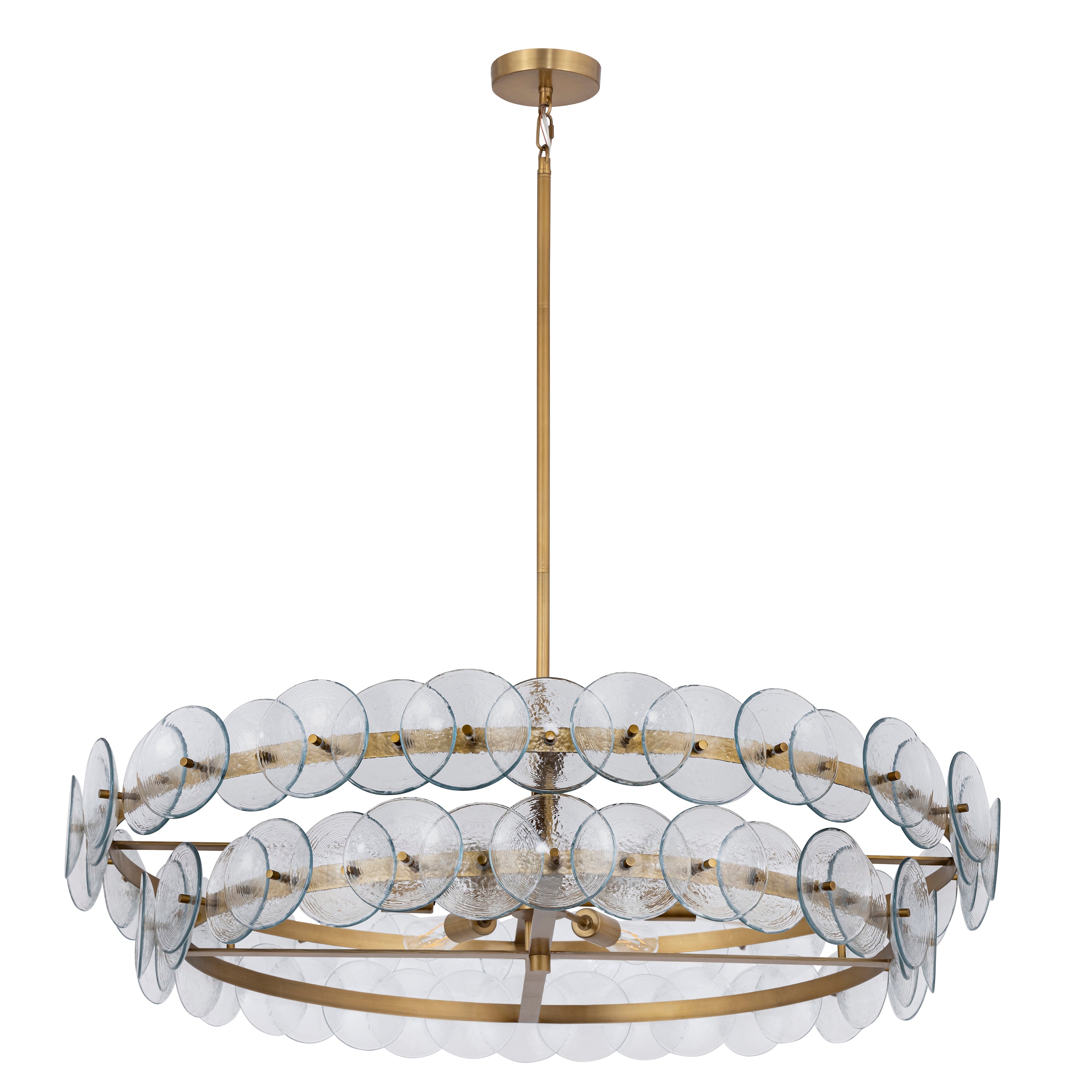 Loren 8 Light Chandelier Weathered Brass