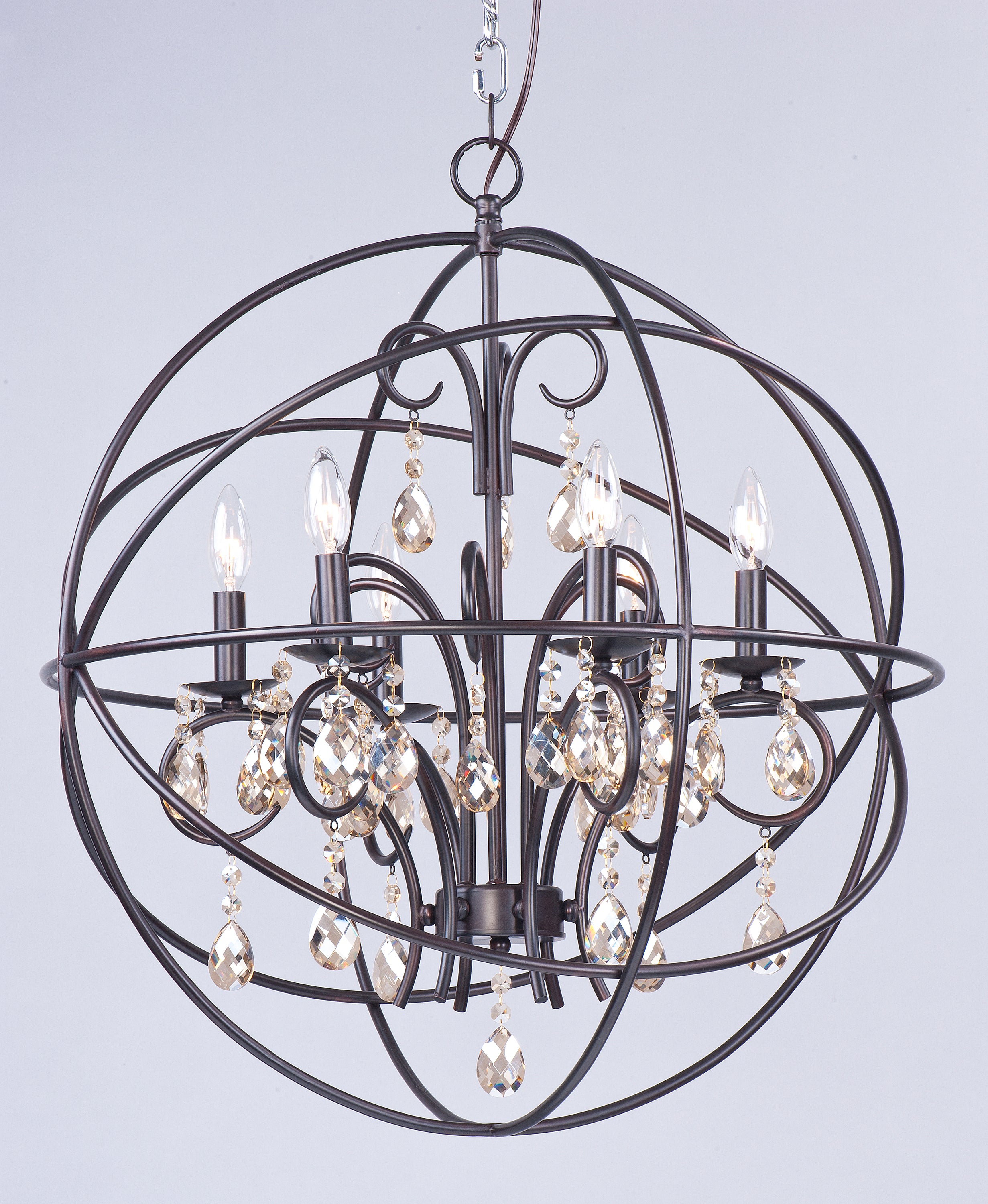 Orbit 6 Light Pendant Bronze