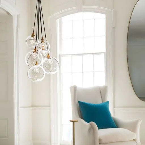 Skye 6 Light Chandelier Brass