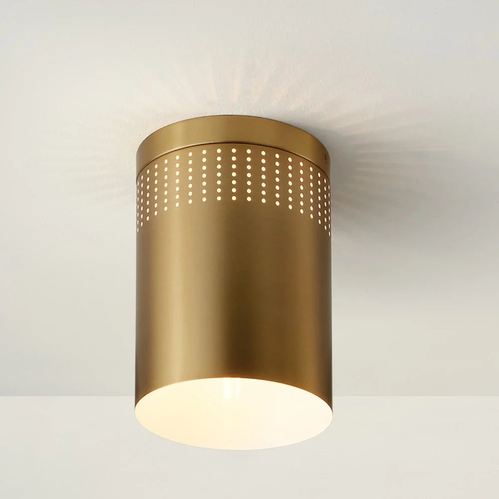 Casey Metal Flush Mount Brass