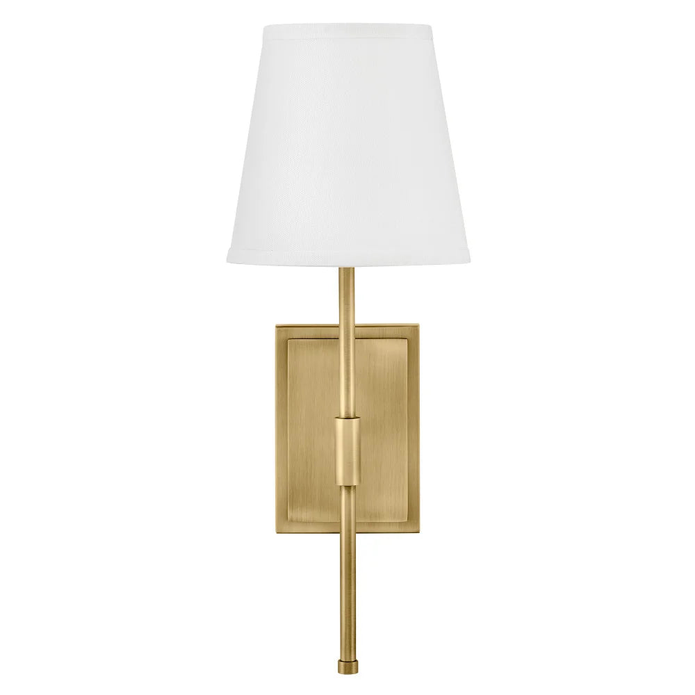 Beale Fabric Shade Sconce Brass