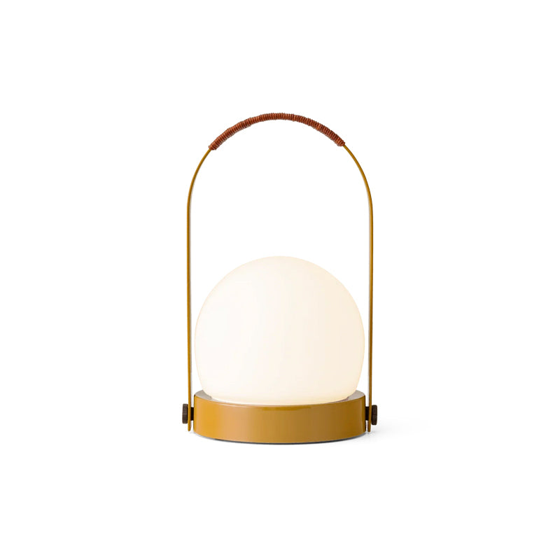Carrie Portable Table Lamp Leather Handle/Golden