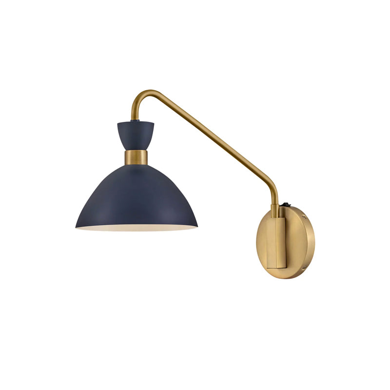 Simon Medium Single Sconce Matte Navy