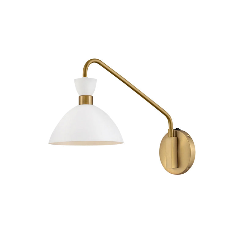 Simon Medium Single Sconce Matte White