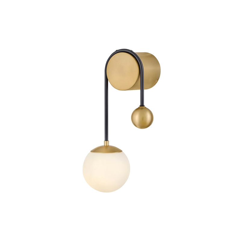 Auggie Single Globe Sconce Black