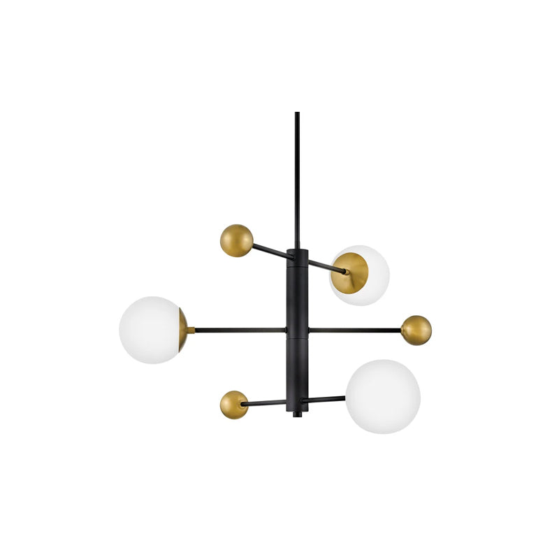 Auggie Adjustable Chandelier Black