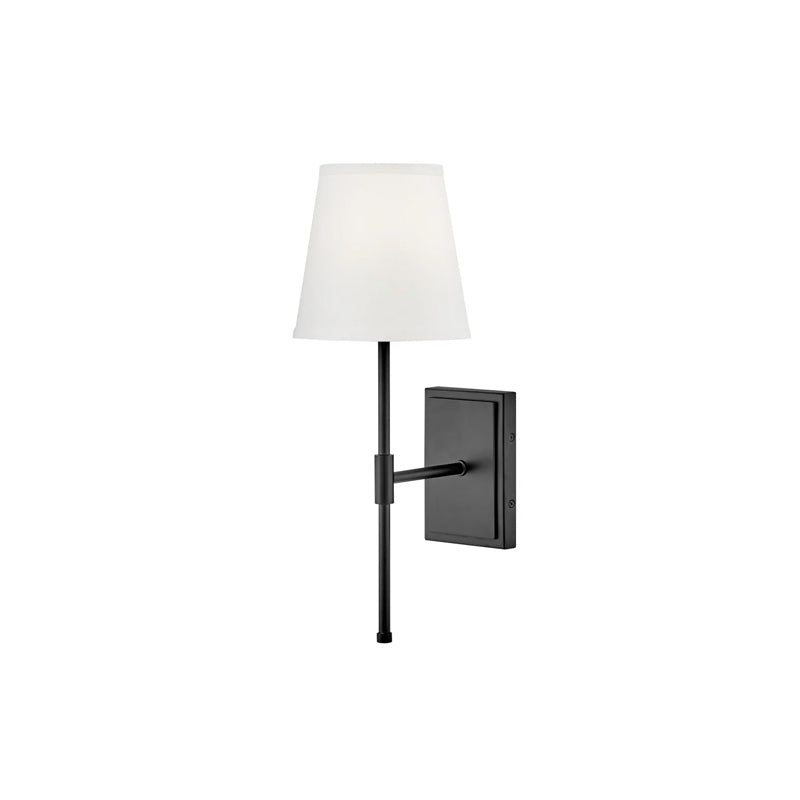 Beale Fabric Shade Sconce Black