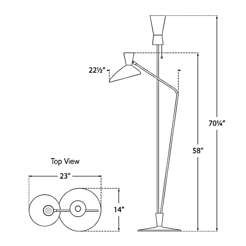 Austen Large Dual Function Floor Lamp Negro