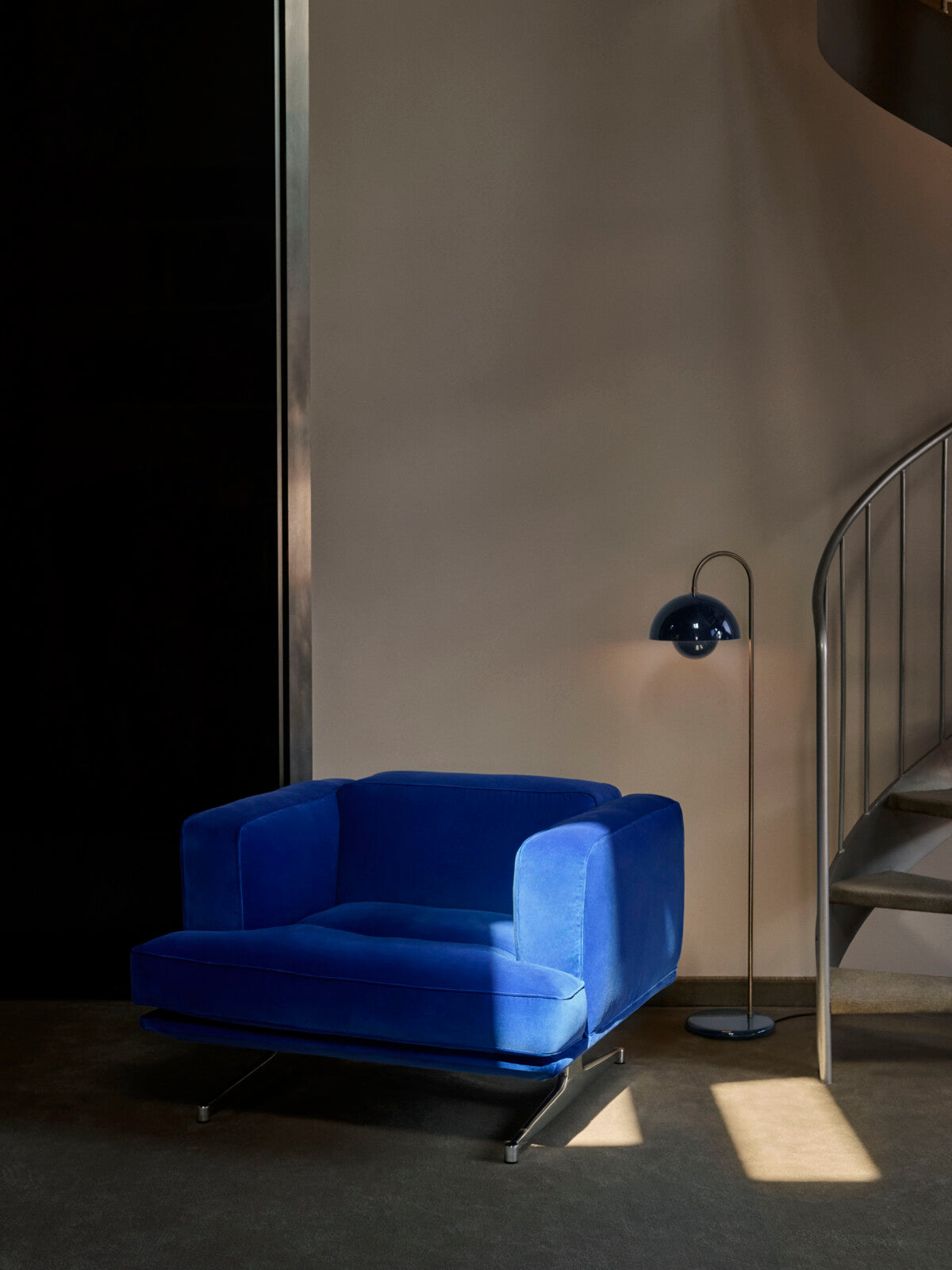 Flowerpot VP12 Floor Lamp Steel Blue