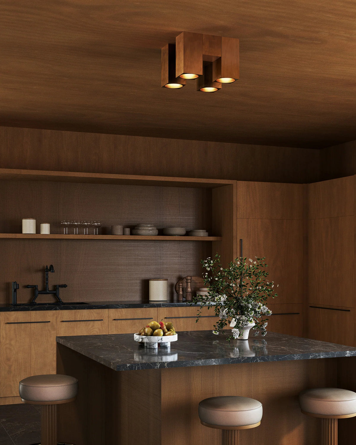 Bosco Oak Semi-Flush Mount XL