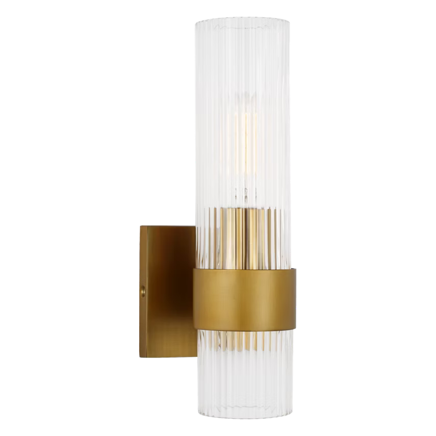 Geneva 1-Light Vanity Sconce Brass