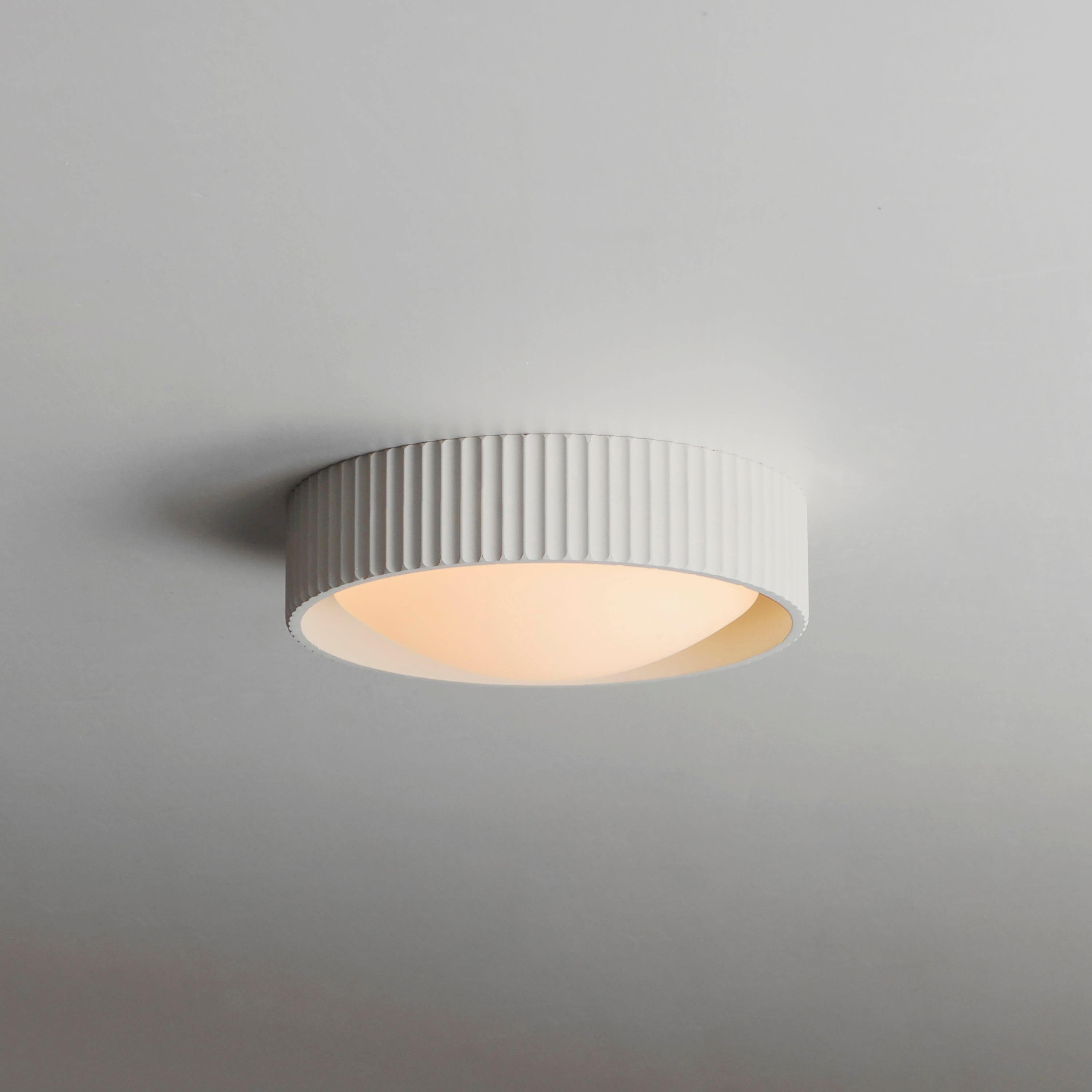 White Souffle Led Flush Mount S