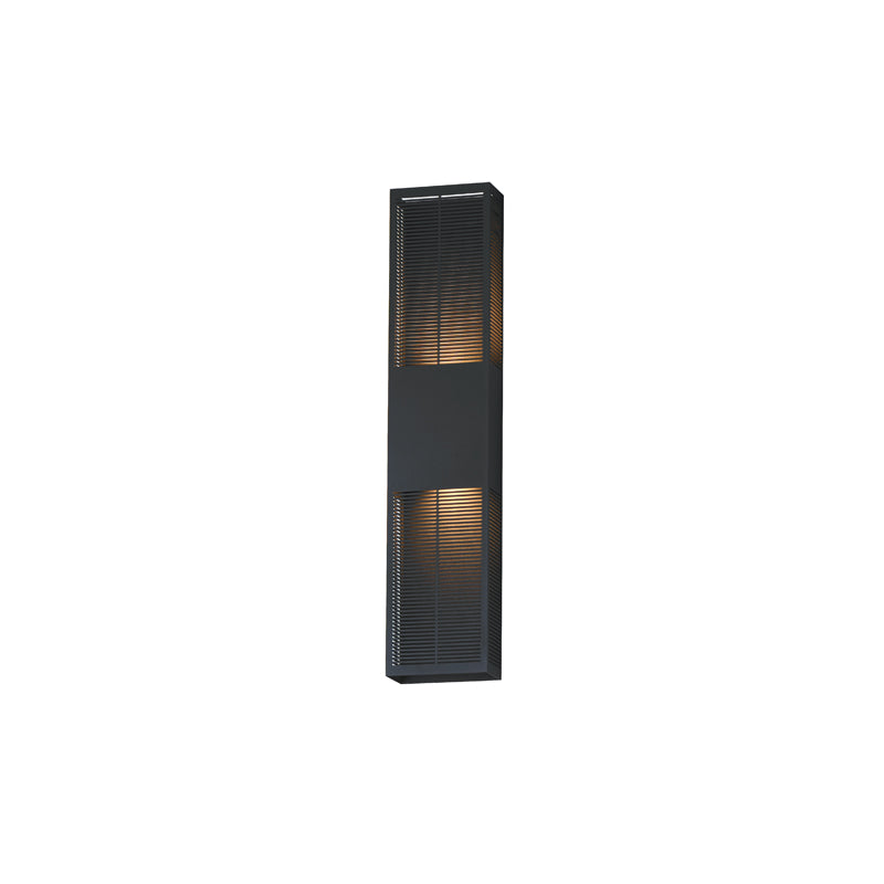 Grate Outdoor Wall Sconce Black XL