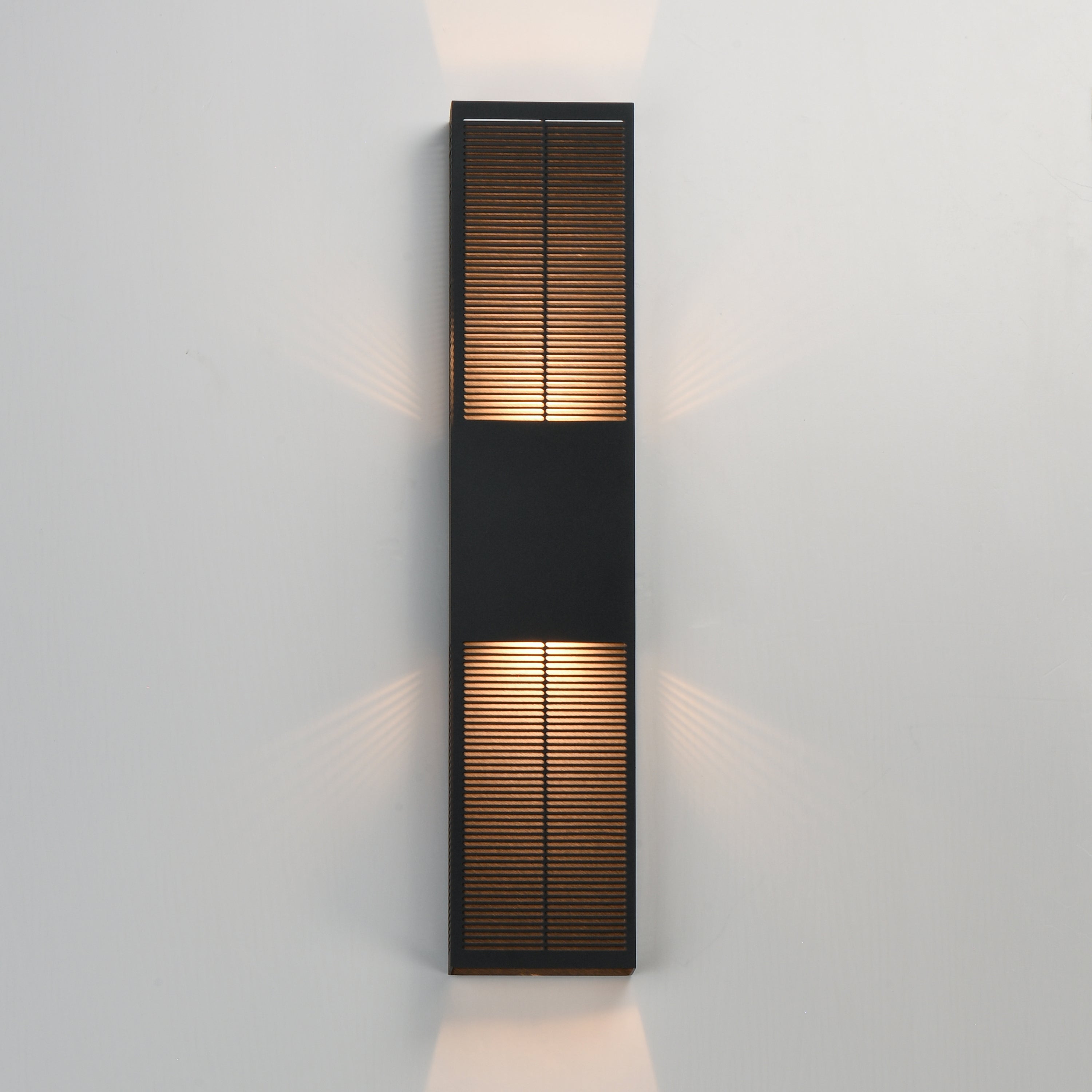 Grate Outdoor Wall Sconce Black XL