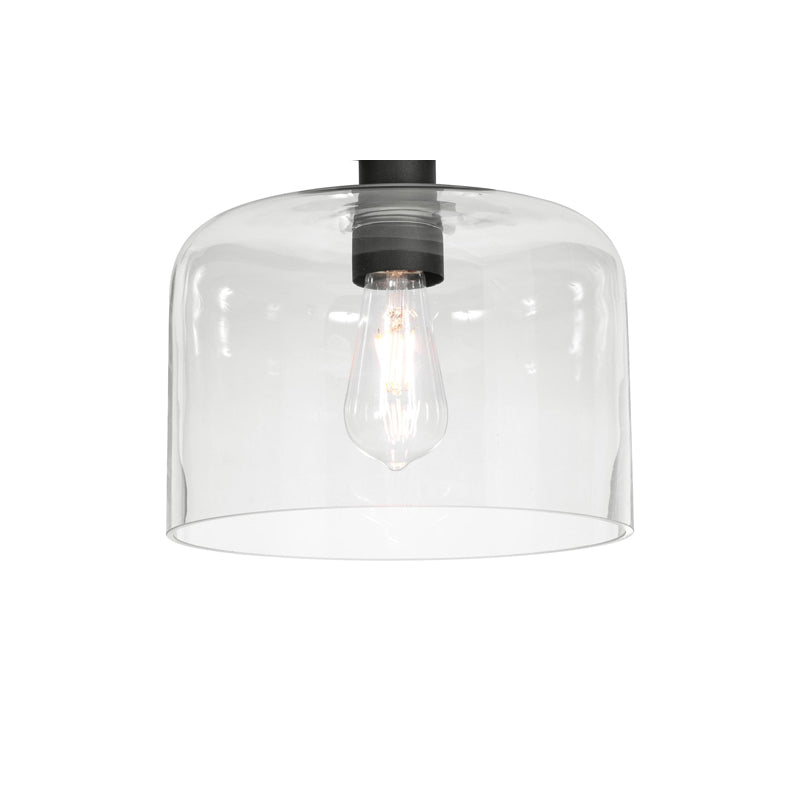 Elsa Med Base Semi-Flush Black