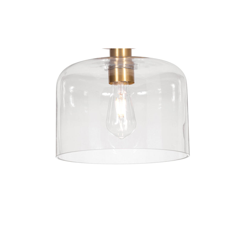 Elsa Med Base Semi-Flush Brass