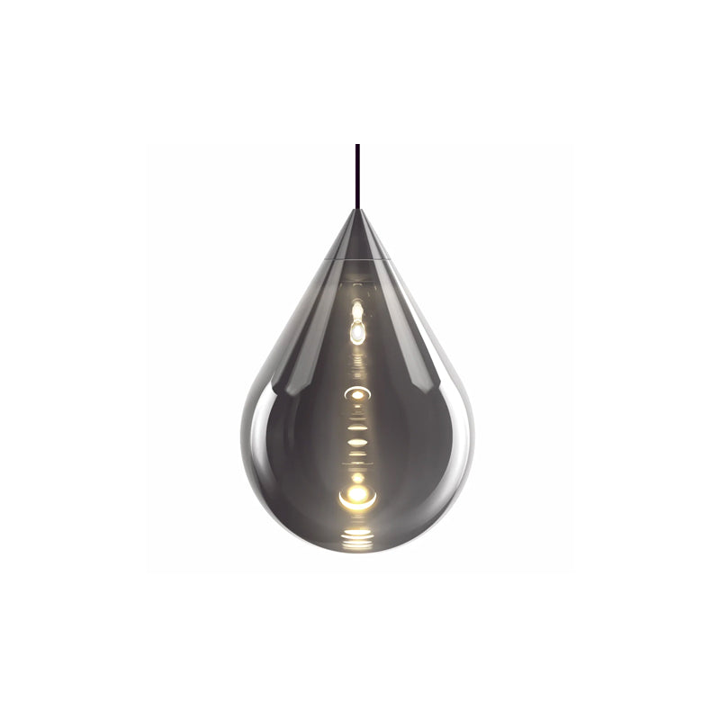 Flare Bead Pendant Silver Borosilicate Glass