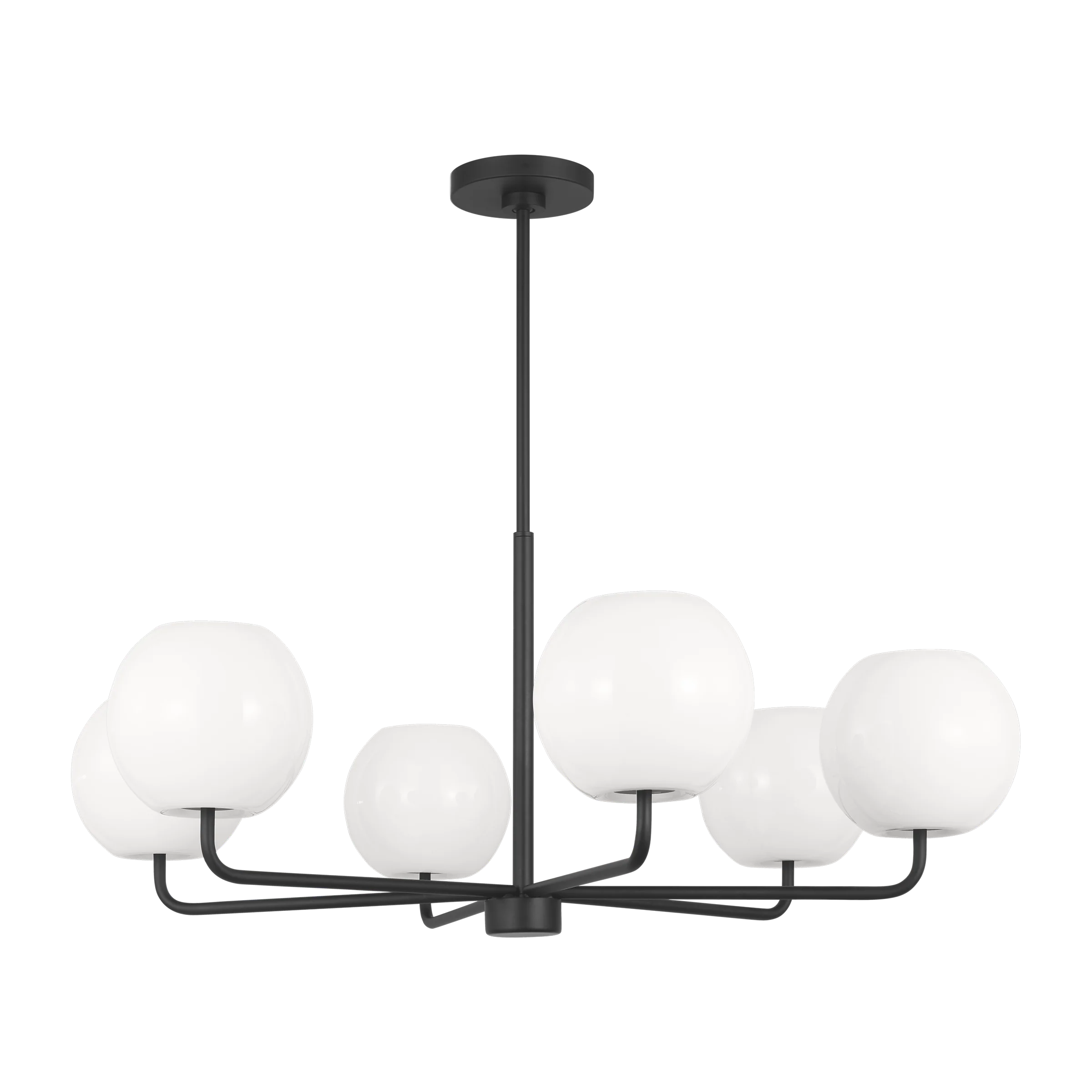 Rory Six Light Chandelier Black