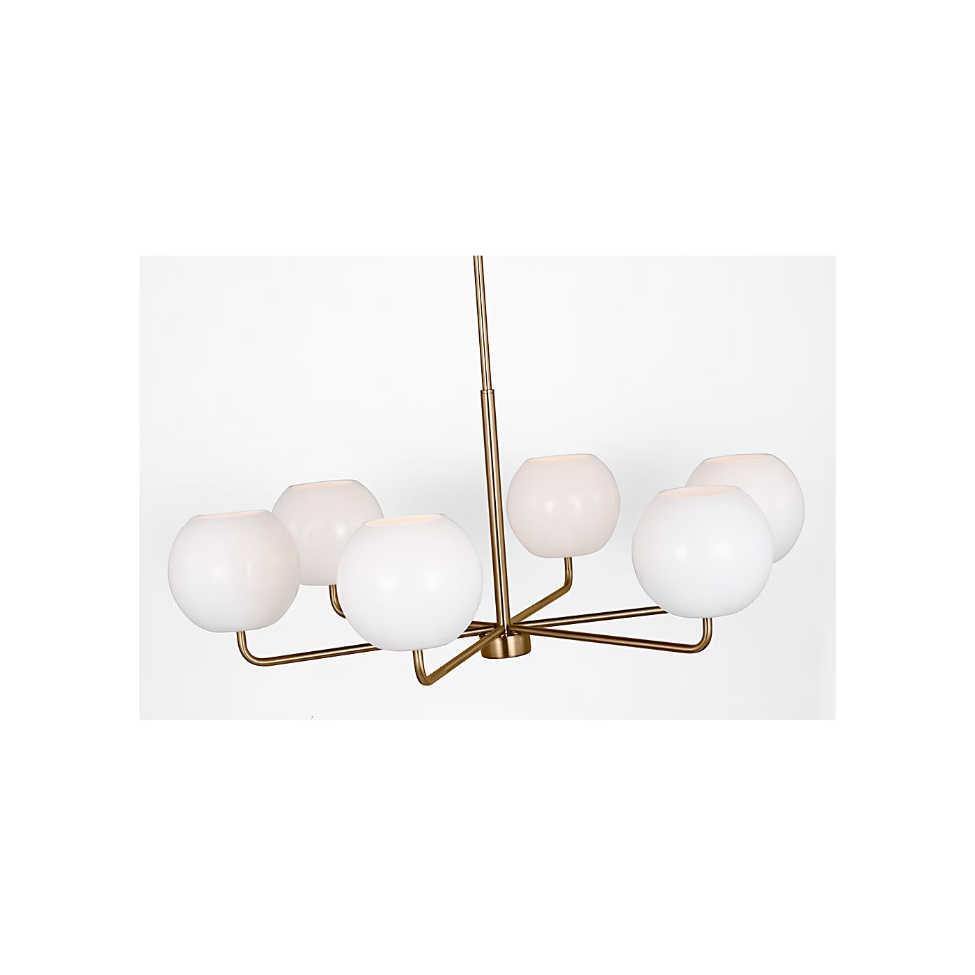 Rory Six Light Chandelier Brass