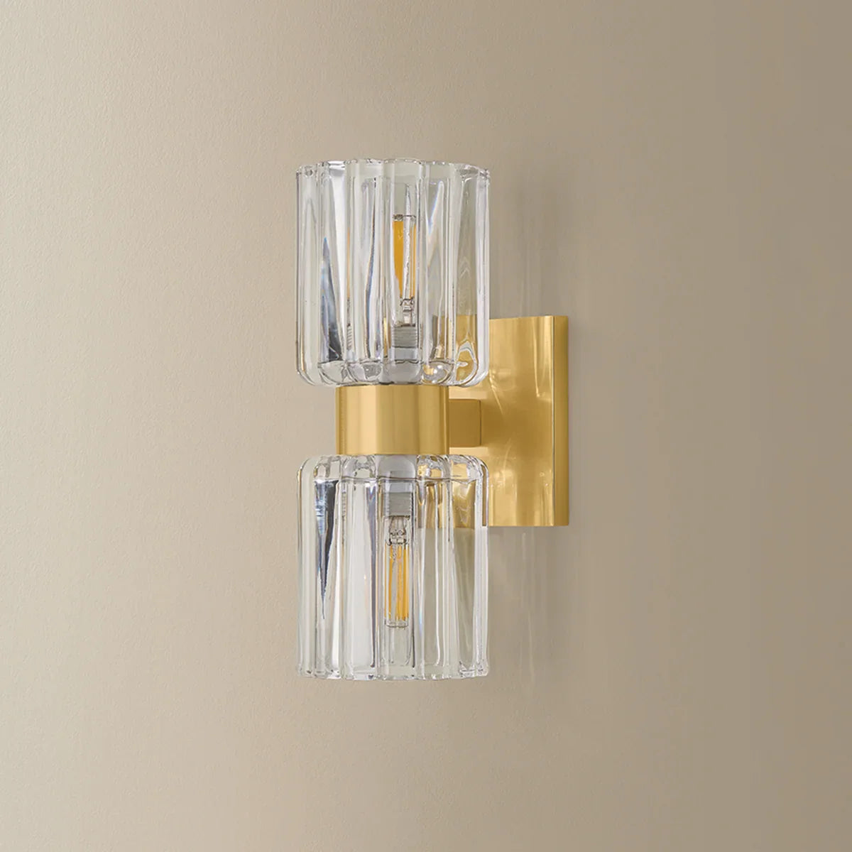 Danae 2 Light Sconce Brass
