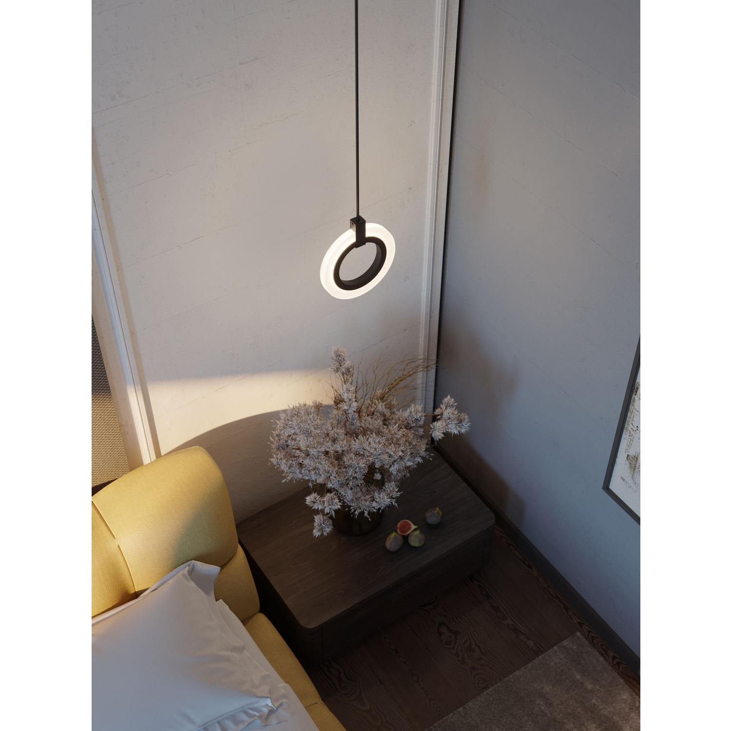 Halo 8 Led Pendant Black