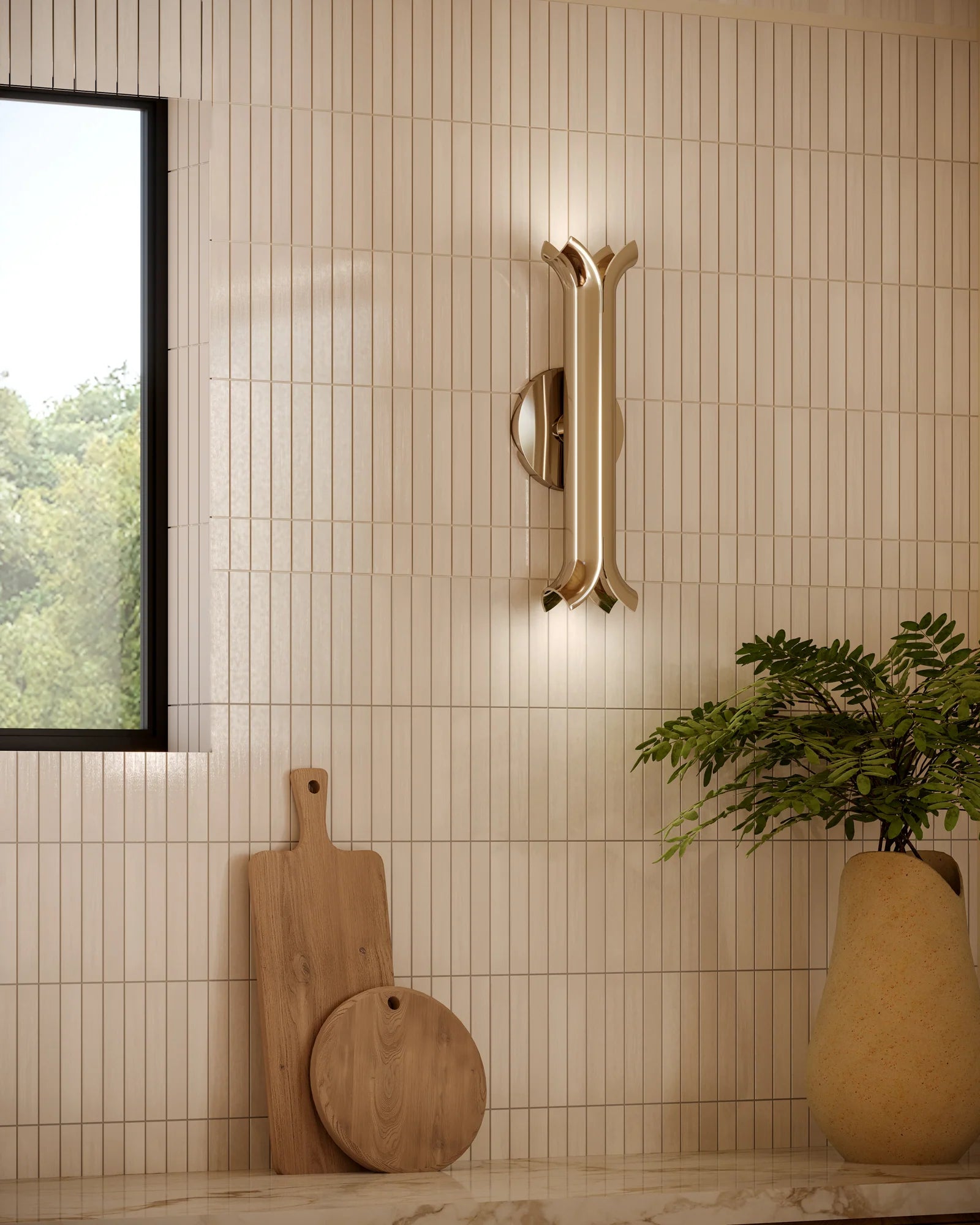 Husk Wall Sconce Brass