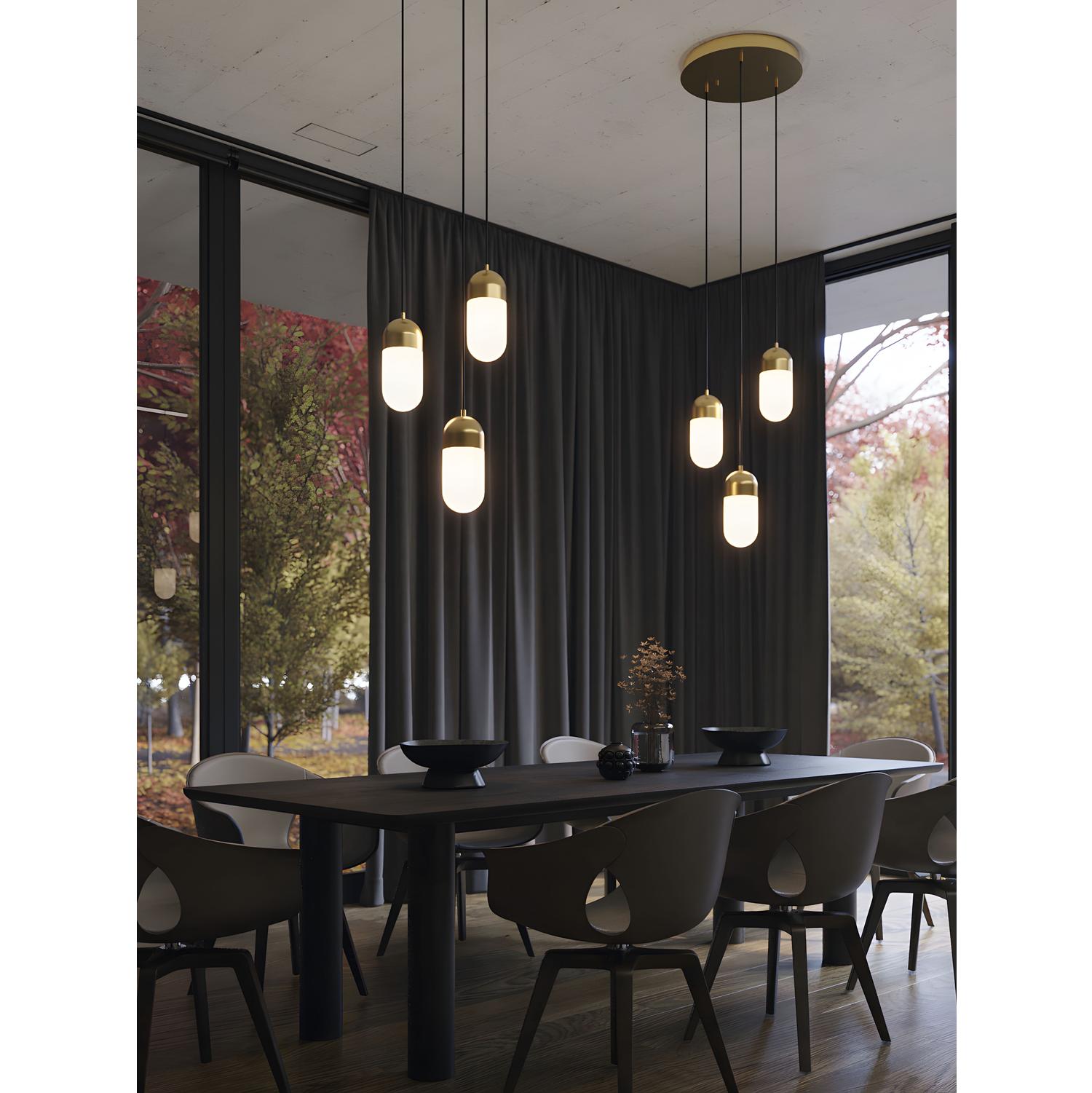 Irvine 3 Light Round Pendant Brass