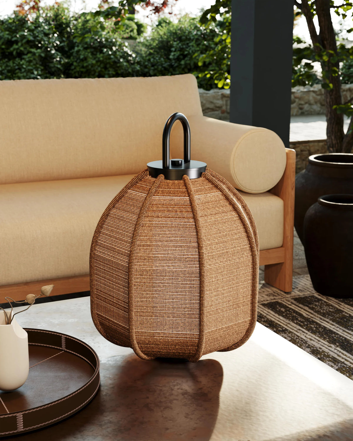 Maltby Exterior Rechargeable Table Lamp Large