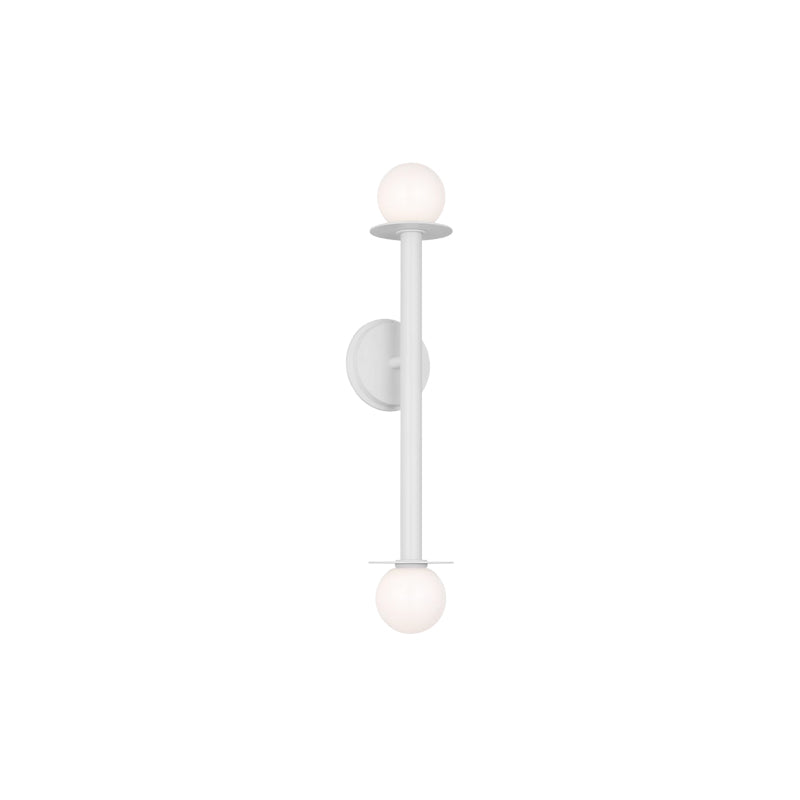 Nodes Double Sconce White