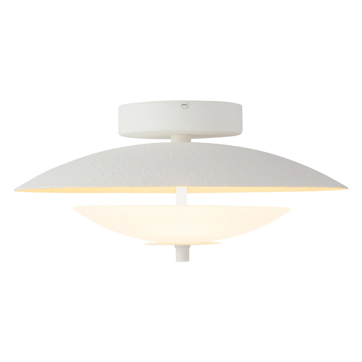 Prescott White Semi-Flush Mount