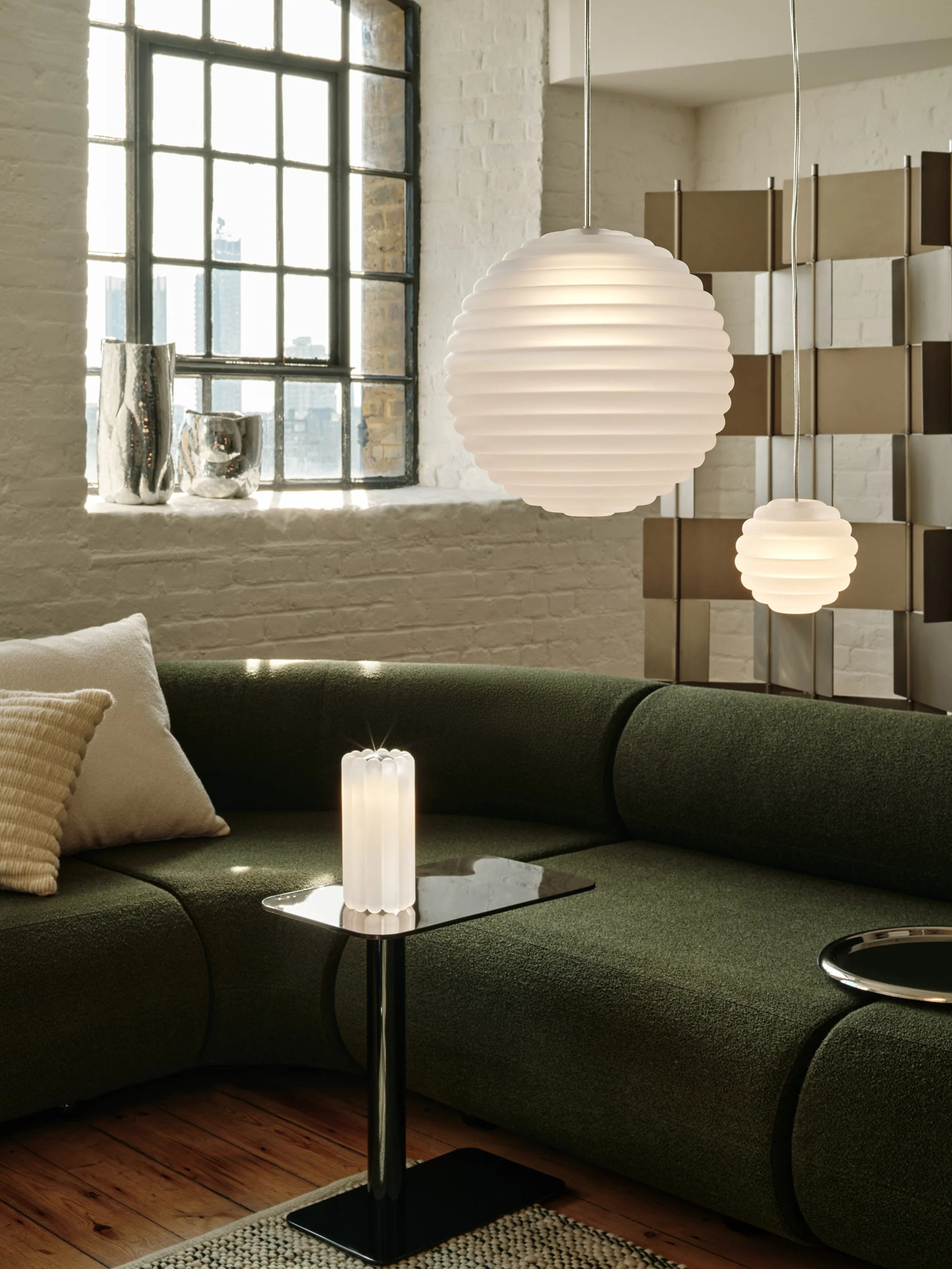 Press Medium Sphere Pendant Frosted
