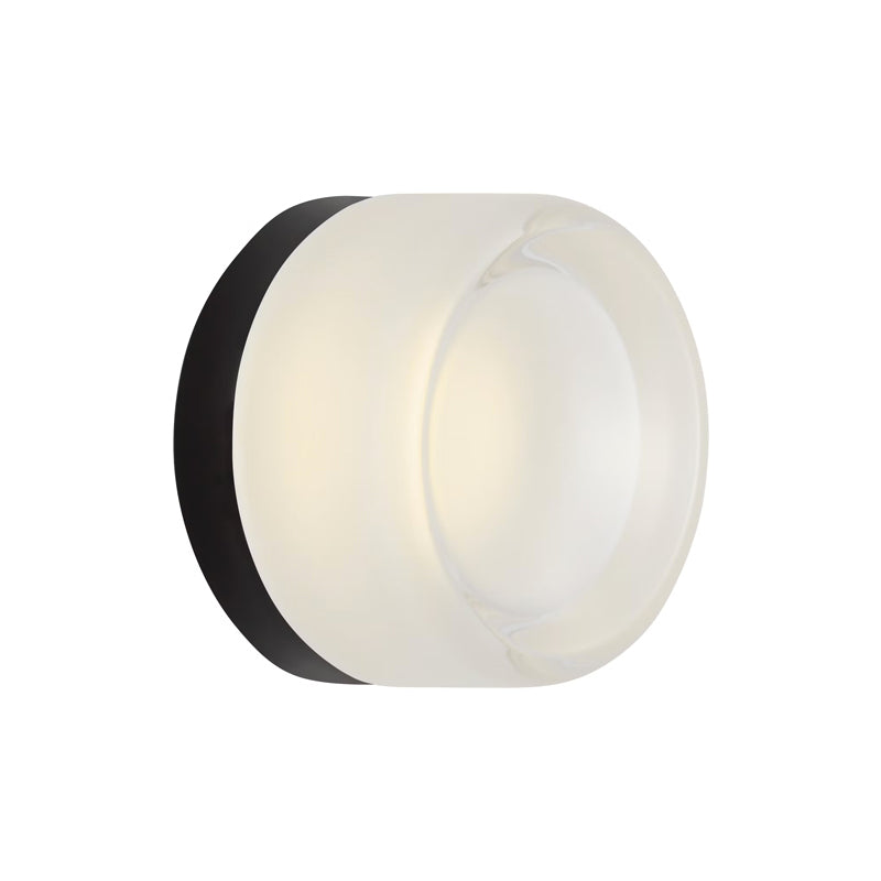 Tatum Wall Sconce Black/Clear Glass