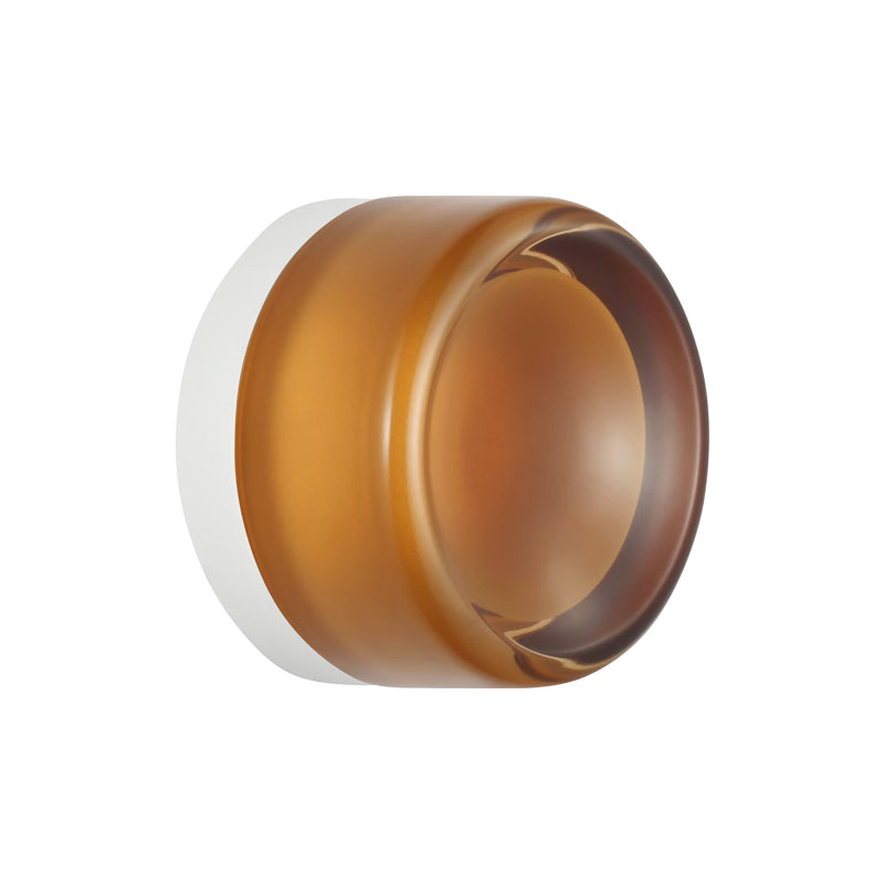 Tatum Wall Sconce White/Amber Glass