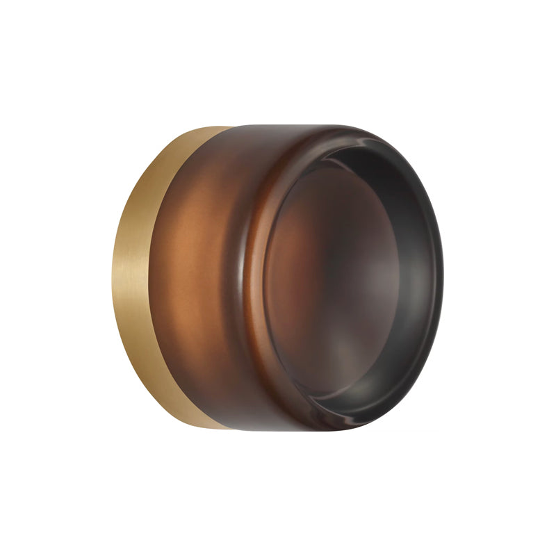 Tatum Wall Sconce Brass/Smoke Glass