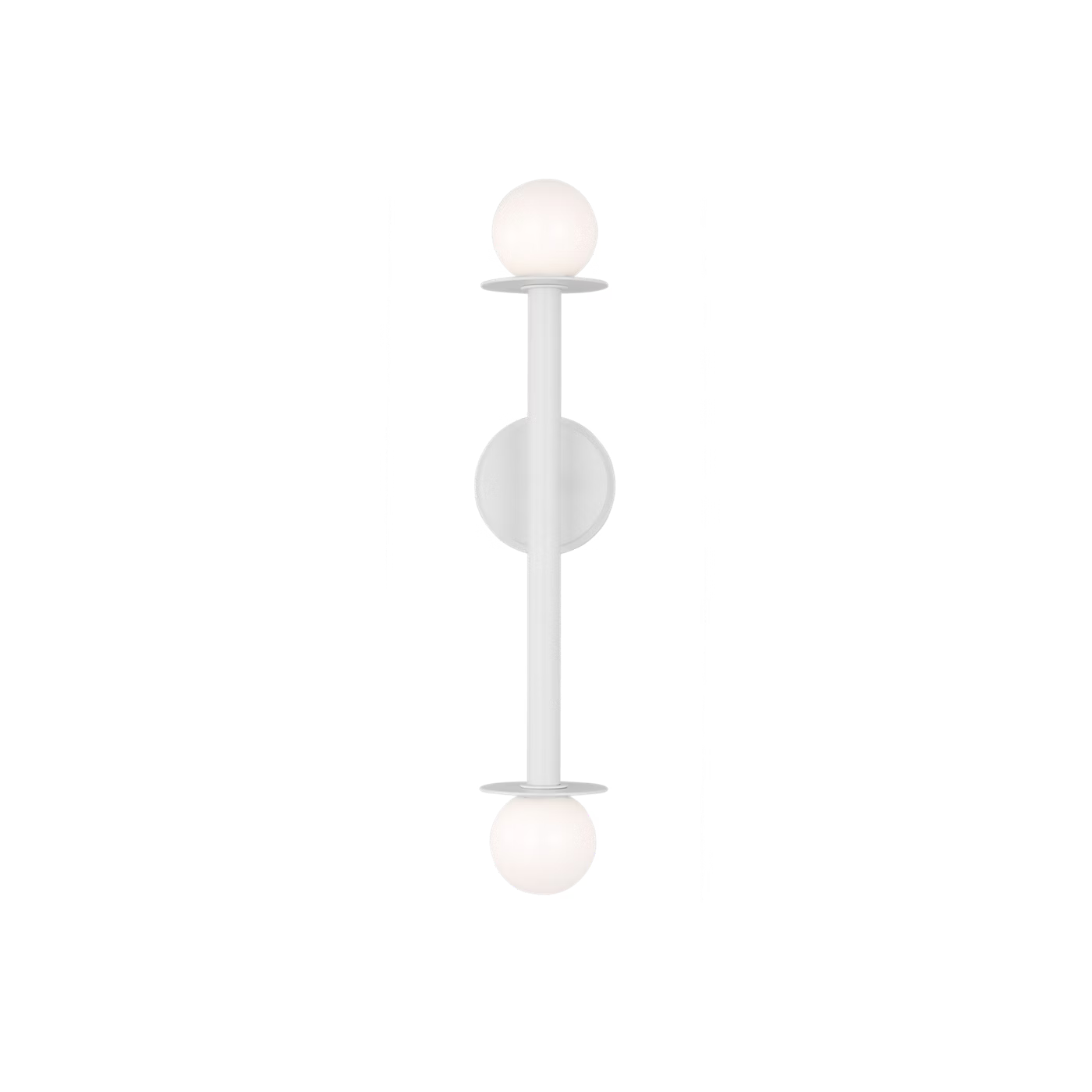 Nodes Double Sconce White