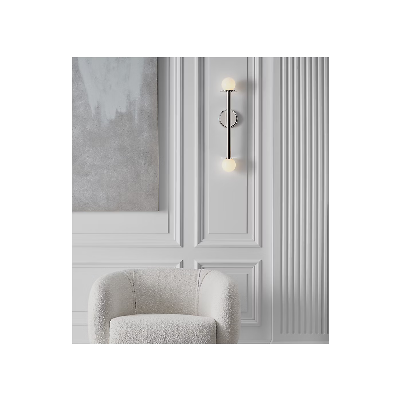 Nodes Double Sconce Nickel