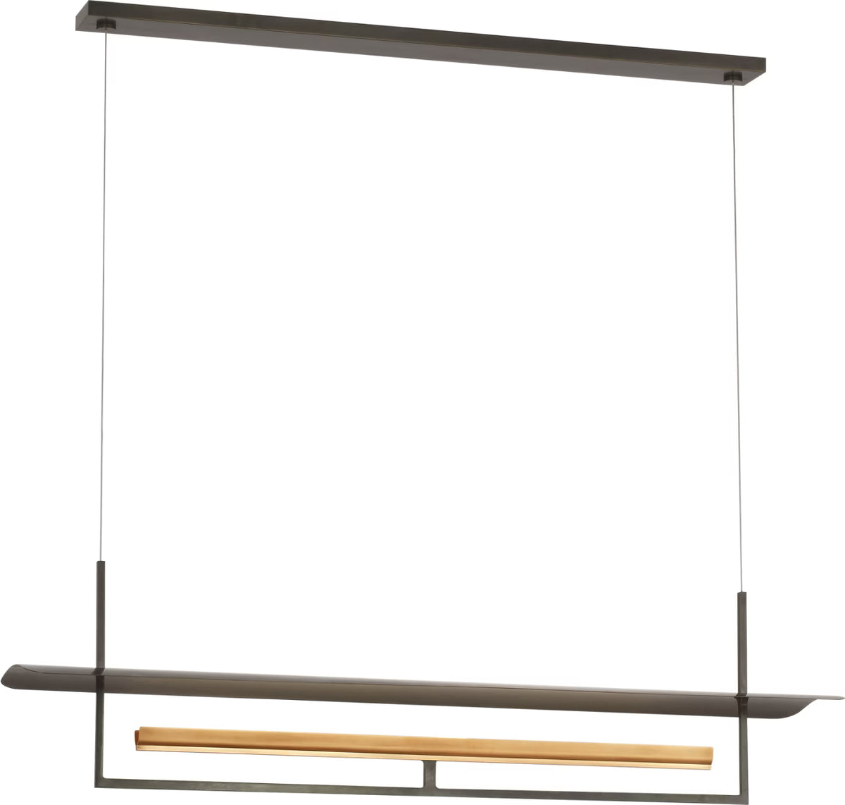 Tristan Reflector Linear Chandelier Bronze/Brass
