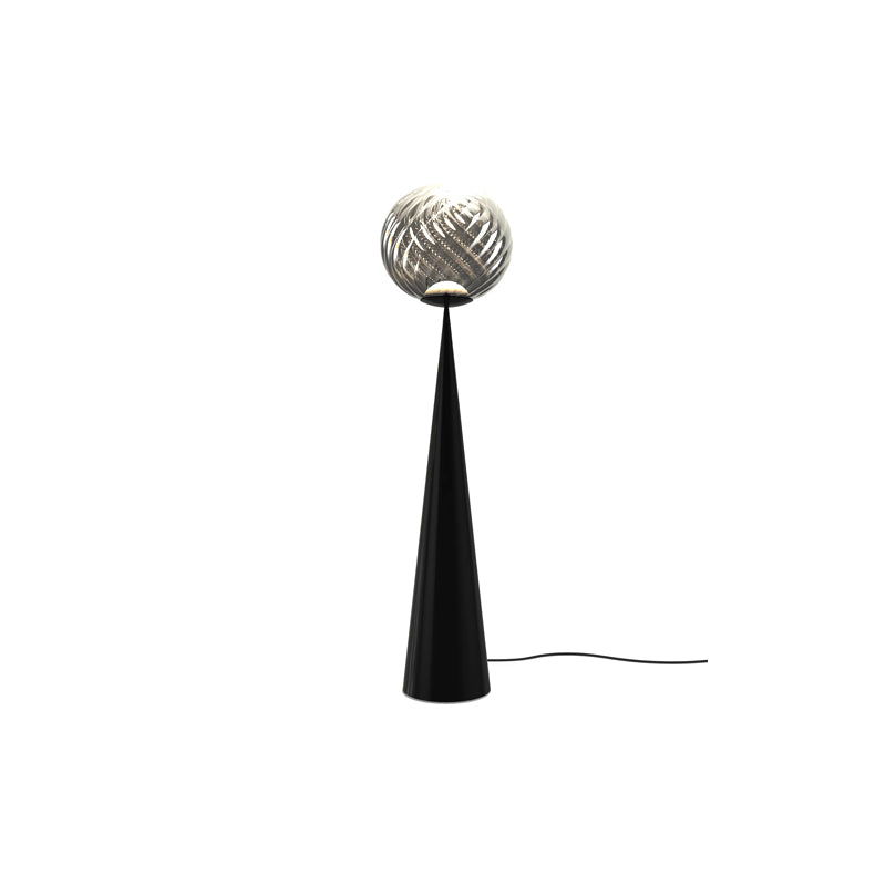 Whirl Cone Floor Light Black/Silver
