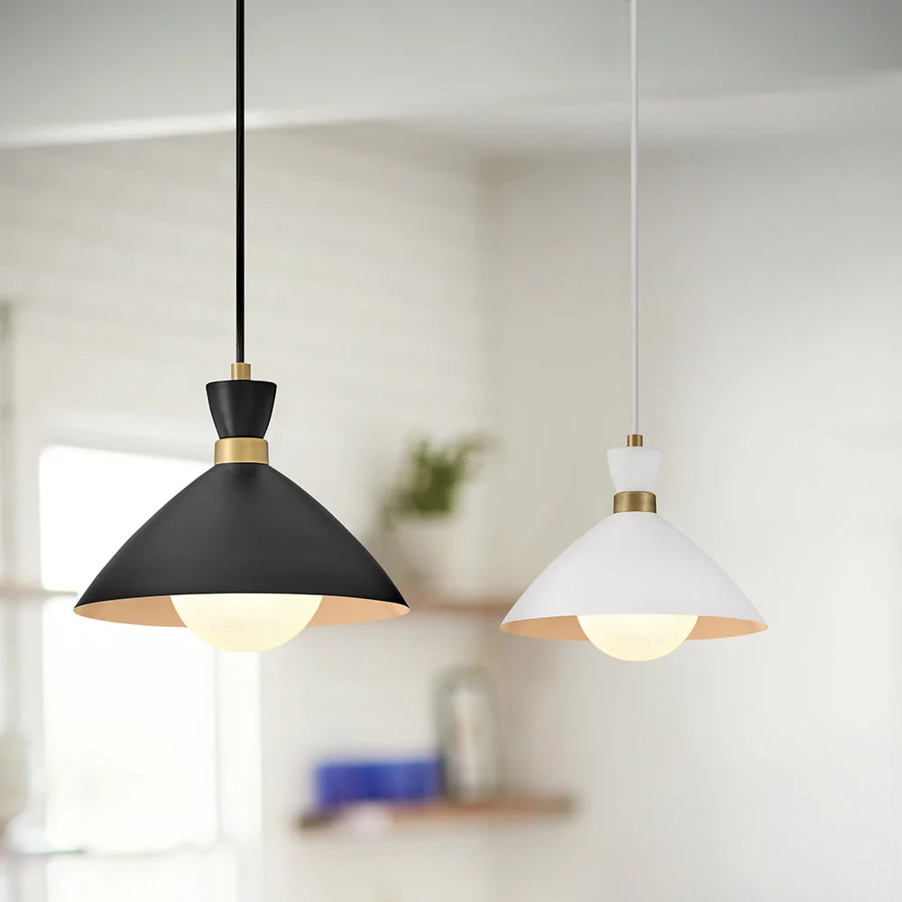 Simon Medium Convertible Pendant Brass