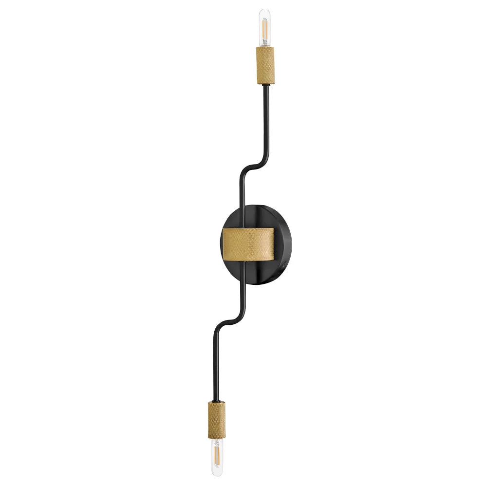 Austen Double Adjustable Sconce Black