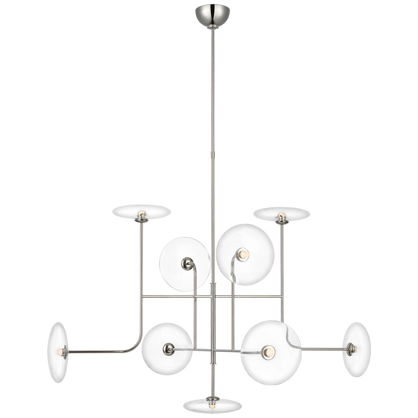 Calvino X-Large Arched Chandelier Nickel