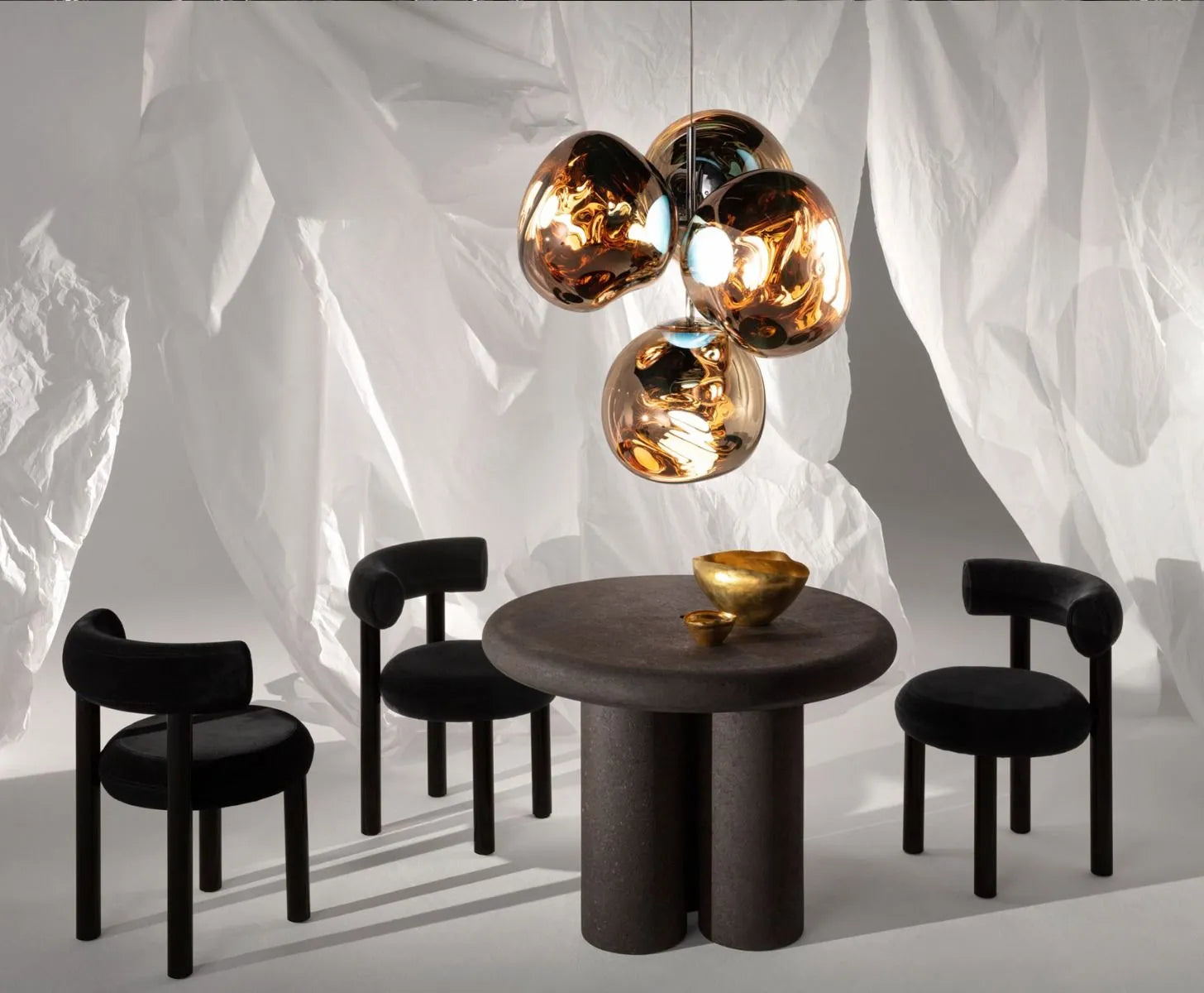 Melt Led Small Chandelier Gold