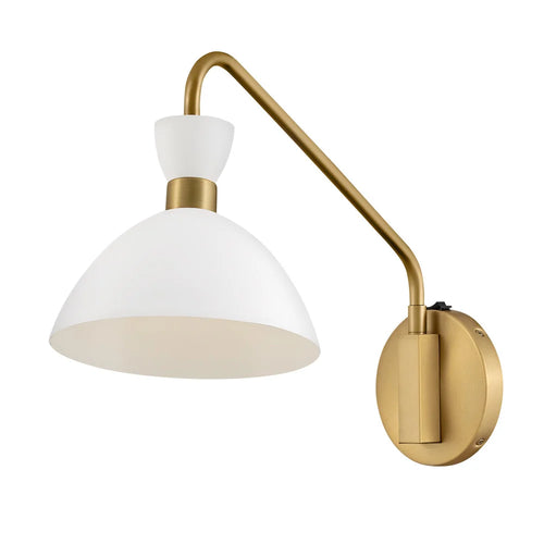 Simon Medium Single Sconce Matte White