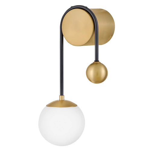 Auggie Single Globe Sconce Black