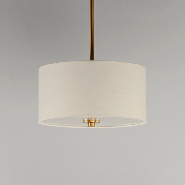 Bongo 2 Light Pendant/Semi Flush Mount Brass